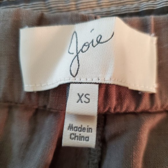 JOIE Khaki Linen Jogger Cropped Pants XS EUC - Picture 6 of 7
